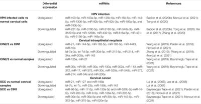 Cervical Cancer, Papillomavirus, and miRNA Dysfunction